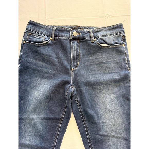 Buffalo Skinny Jeans Womens 31x27 Blue Med Wash Mid Rise Slim Denim Pants - Picture 5 of 10